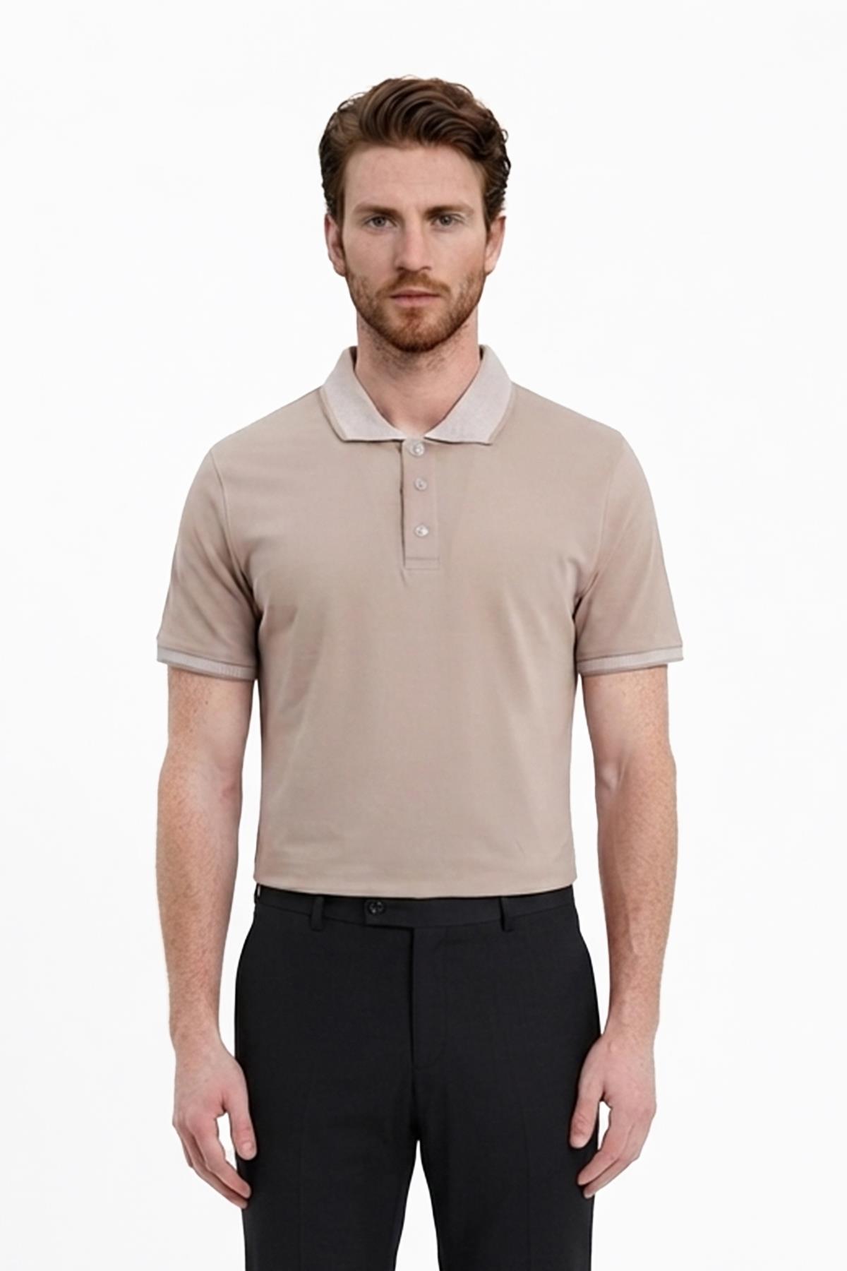 TAŞ Comfort Fit Polo Yaka Pike T-Shirt