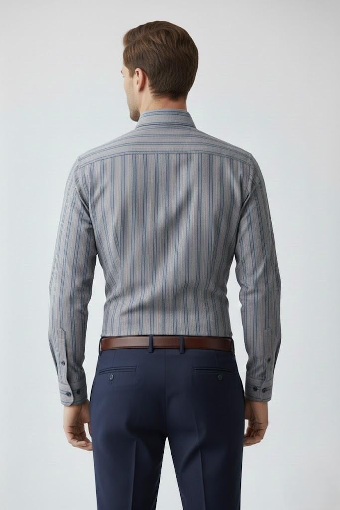 TURUNCU Comfort Fit Uzun Kol Gömlek