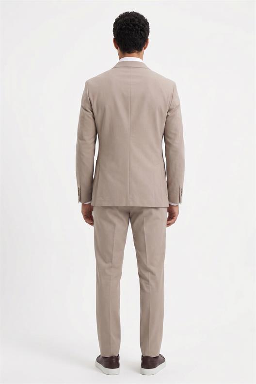 AÇIK BEJ Comfort Fit 6 Drop Takım Elbise