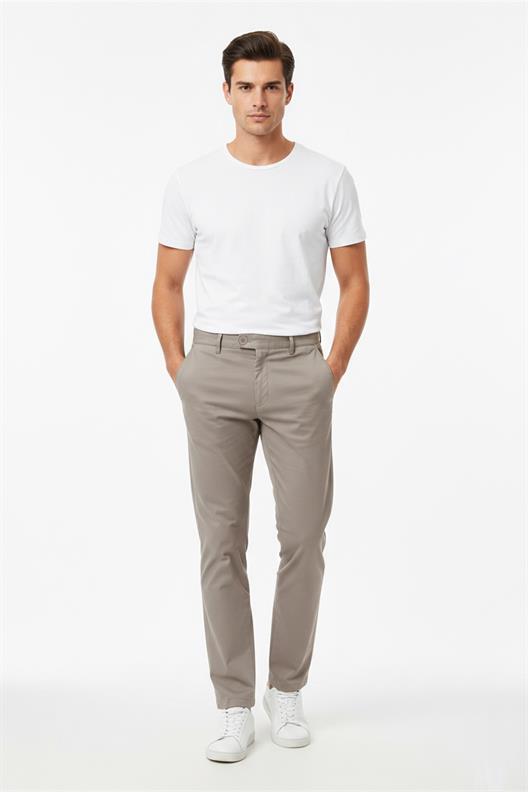 AÇIK BEJ Comfort Fit Chino Pantolon