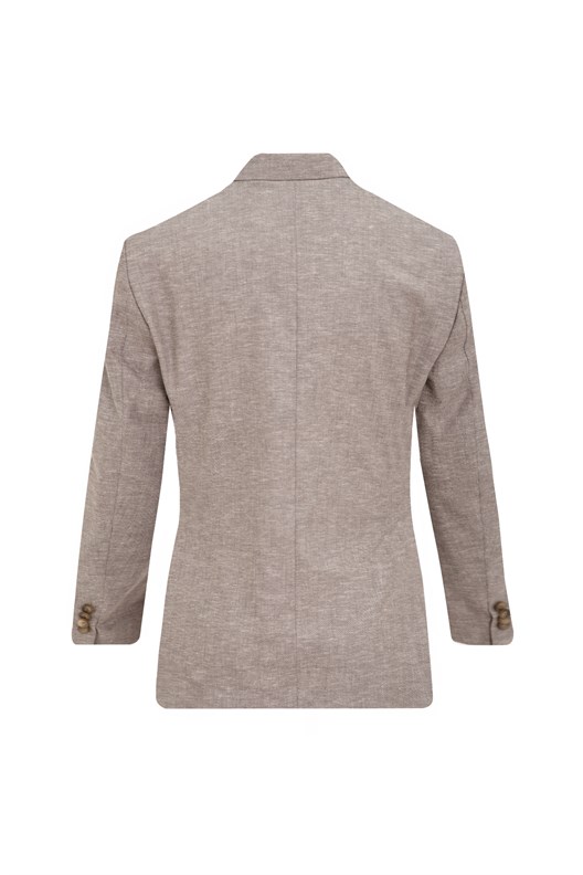AÇIK KAHVERENGİ Comfort Fit Casual Keten Ceket