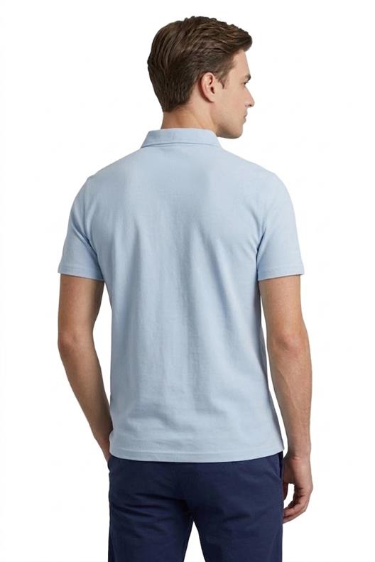 AÇIK MAVİ Comfort Fit Polo Yaka Pike T-Shirt