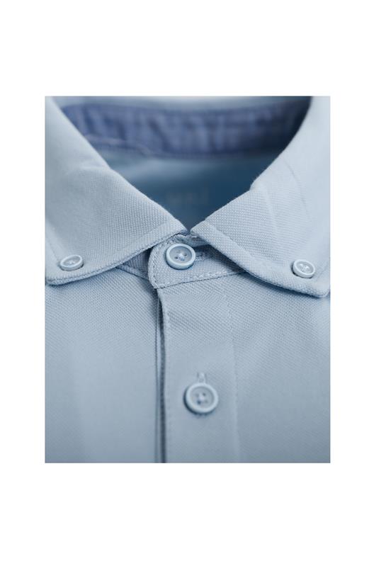 AÇIK MAVİ Comfort Fit Polo Yaka Pike T-Shirt