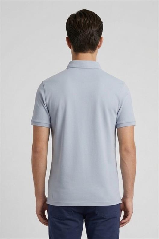 AÇIK MAVİ Comfort Fit Polo Yaka Pike T-Shirt