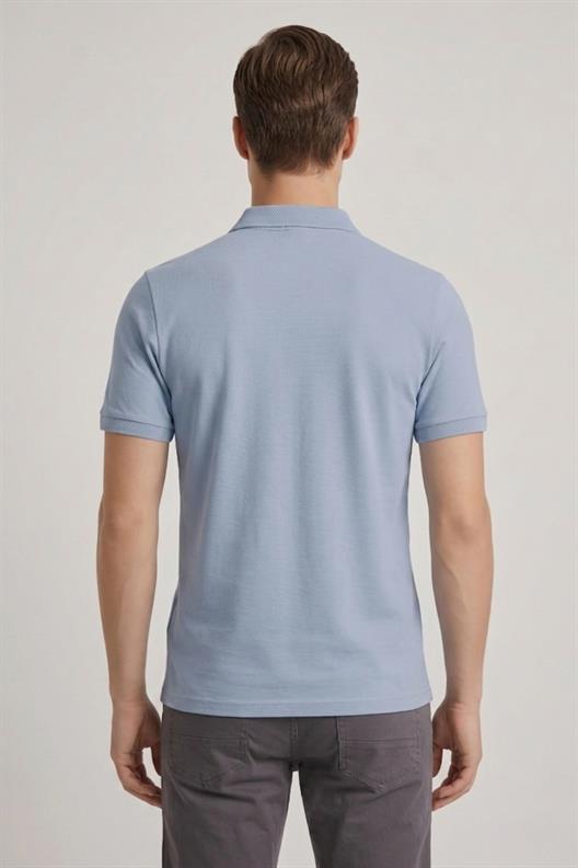 AÇIK MAVİ Polo Yaka Süprem T-shirt