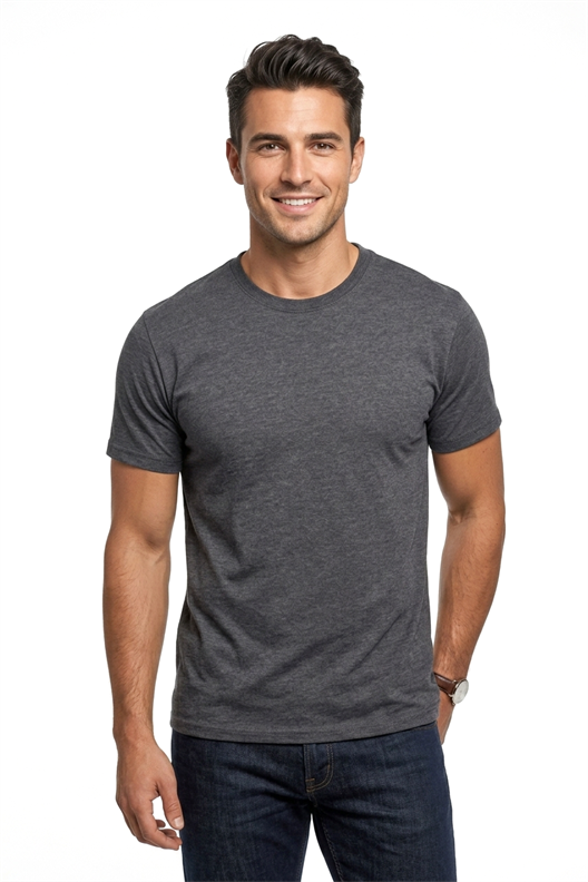 ANTRASİT Bisiklet Yaka Basic T-Shirt