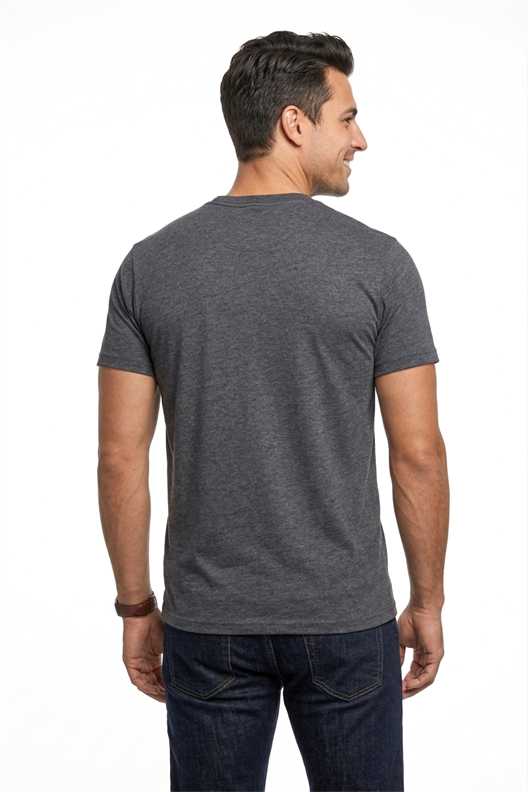 ANTRASİT Bisiklet Yaka Basic T-Shirt