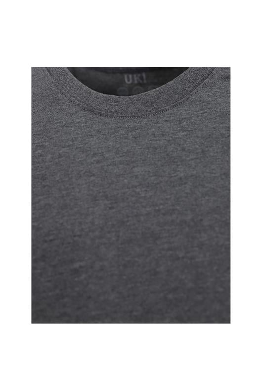 ANTRASİT Bisiklet Yaka Basic T-Shirt