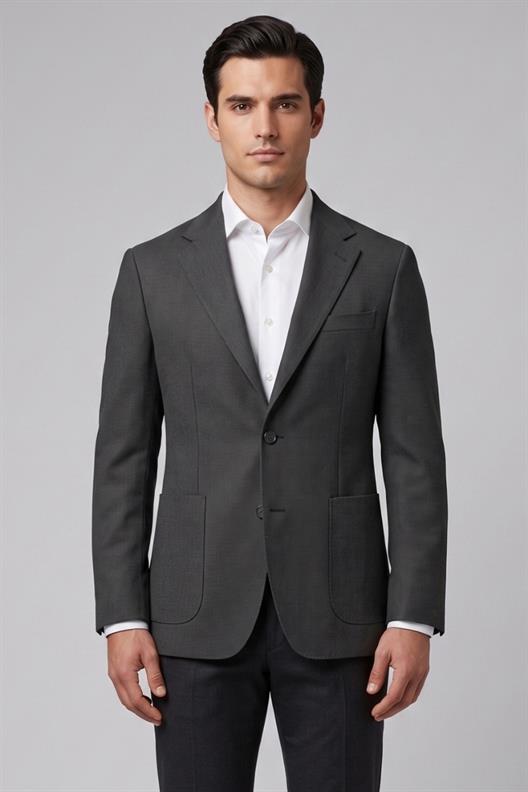 ANTRASİT Mono Yaka Klasik Ceket