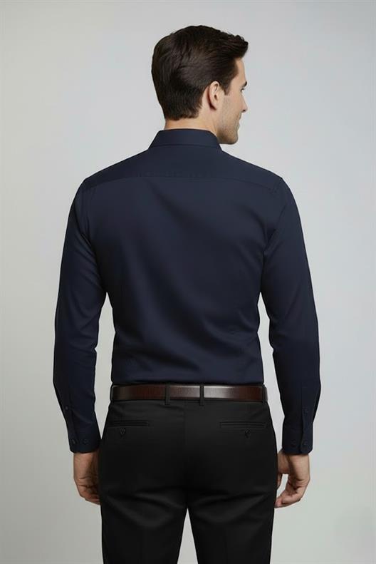 ANTRASİT Pamuk Saten Gömlek