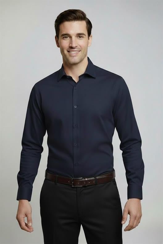 ANTRASİT Pamuk Saten Gömlek