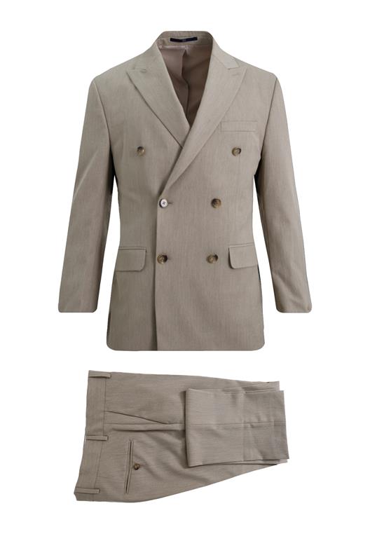 BEJ Kruvaze Takım Elbise