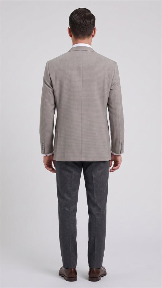 BEJ Mono Yaka Klasik Ceket