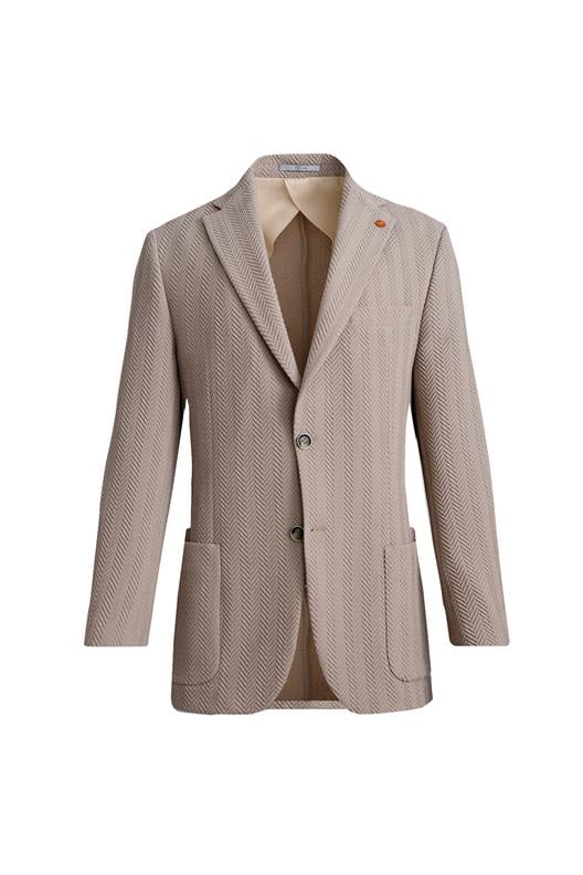 BEJ Mono Yaka, Torba Cep, Çift Yırtmaç Ceket