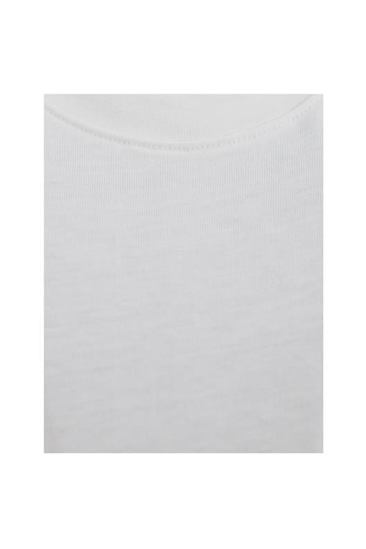 BEYAZ Bisiklet Yaka Basic T-Shirt