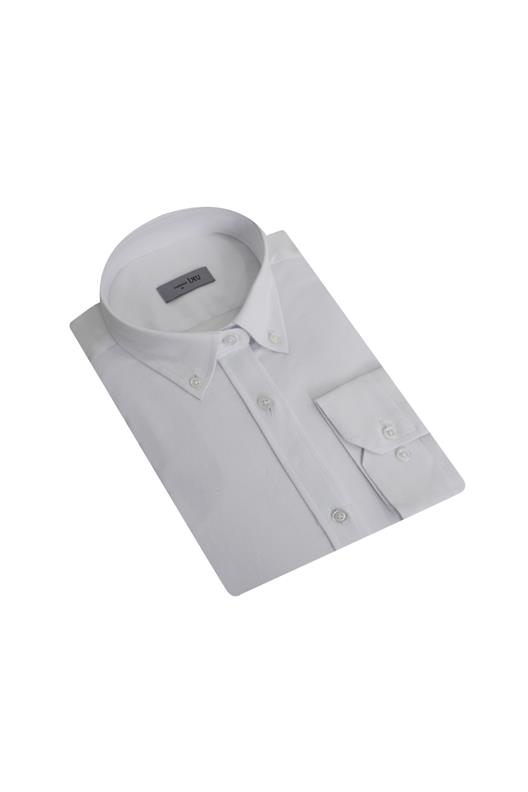 BEYAZ Comfort Fit Gabardin Gömlek