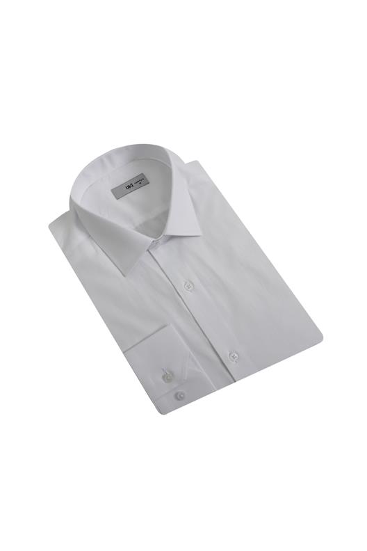 BEYAZ Comfort Fit Uzun Kol Gömlek