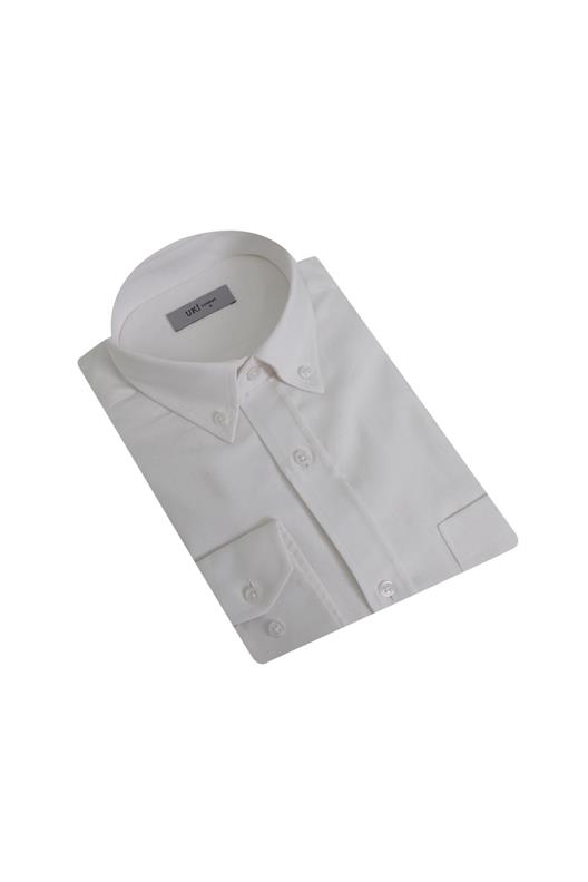BEYAZ Comfort Fit Uzun Kol Oxford Klasik Gömlek