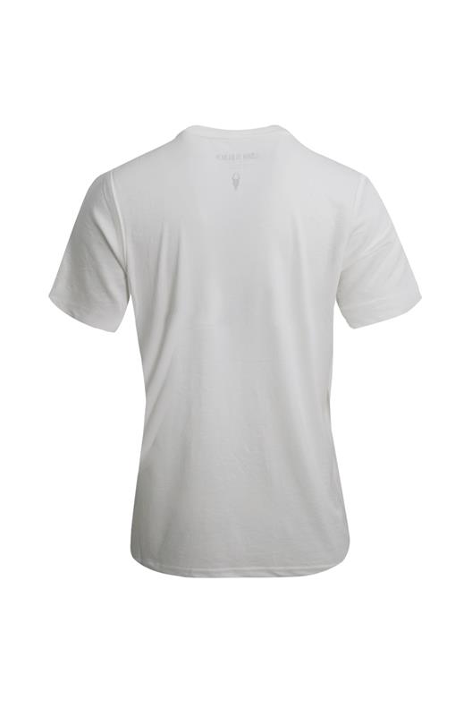 BEYAZ Dark In Black Modal Bisiklet Yaka T-shirt