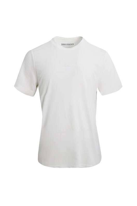 BEYAZ Dark In Black Modal Bisiklet Yaka T-shirt