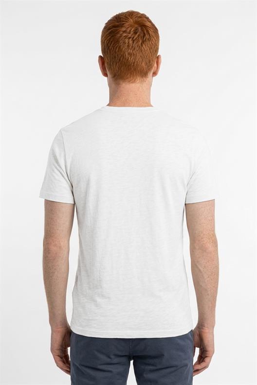 BEYAZ Denim Marker Modal Bisiklet Yaka T-shirt