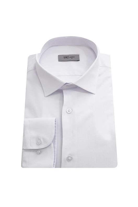 BEYAZ Pamuk Saten Gömlek