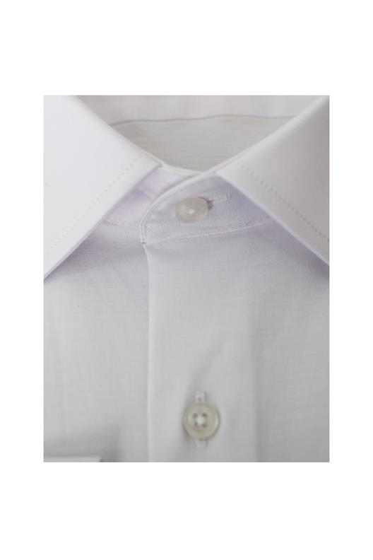 BEYAZ Saten Slim Fit Klasik Gömlek