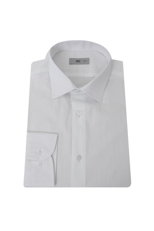 BEYAZ Slim Fit Uzun Kol Gömlek