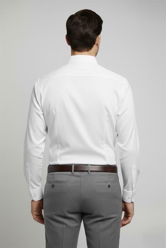 BEYAZ Slim Fit Uzun Kol Gömlek