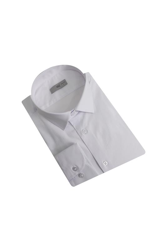 BEYAZ Slim Fit Uzun Kol Gömlek