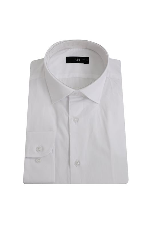 BEYAZ Slim Fit Uzun Kol Gömlek