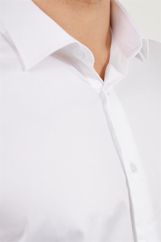BEYAZ Slim Fit Uzun Kol Gömlek