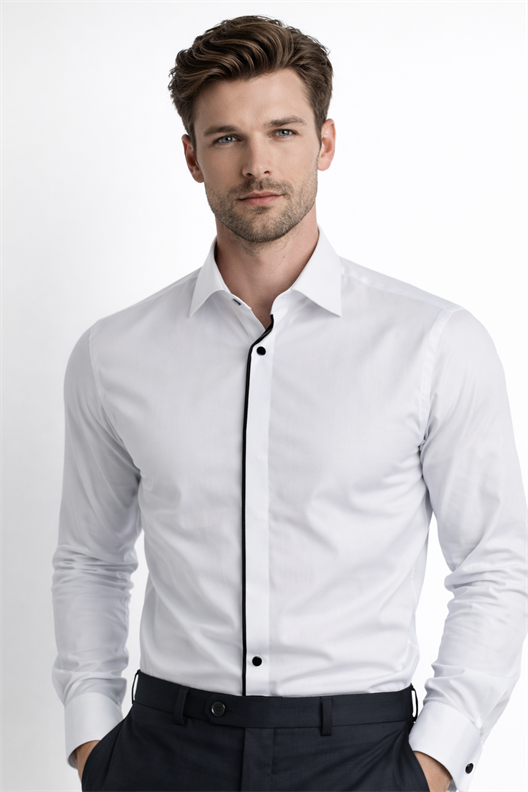 BEYAZ Smokin Gömlek