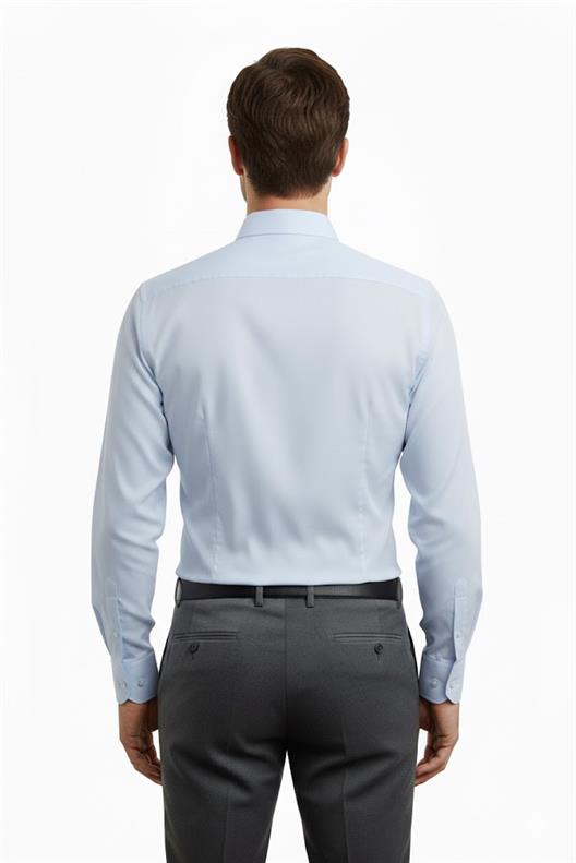 BUZ MAVİ Comfort Fit Uzun Kol Gömlek