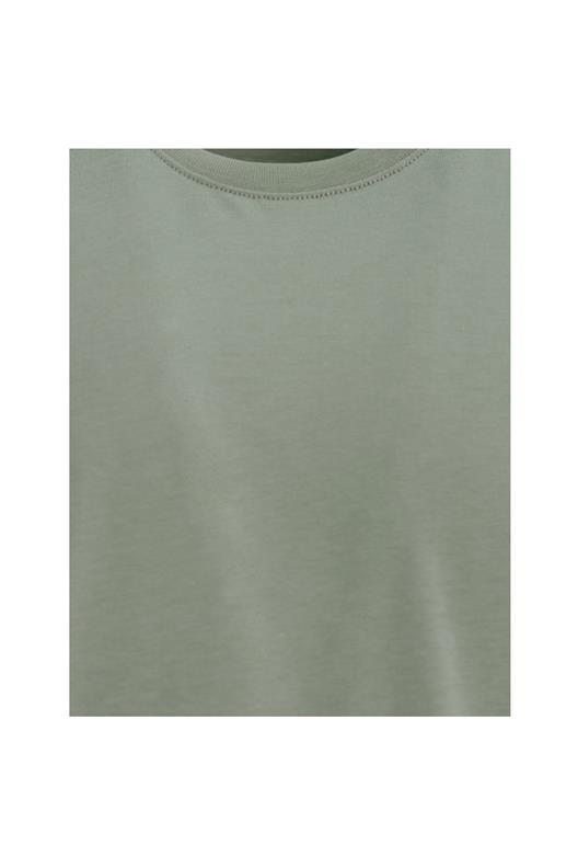 Buz Yeşili Bisiklet Yaka Basic T-Shirt