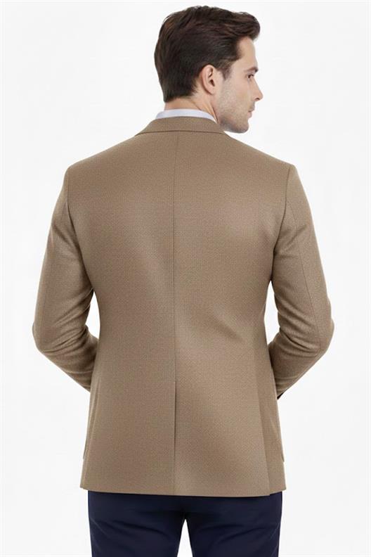 CAMEL Mono Yaka, Torba Cep, Çift Yırtmaç Ceket