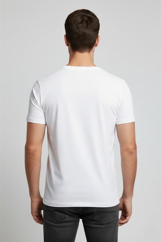 EKRU Comfort Fit Bisiklet Yaka T-Shirt