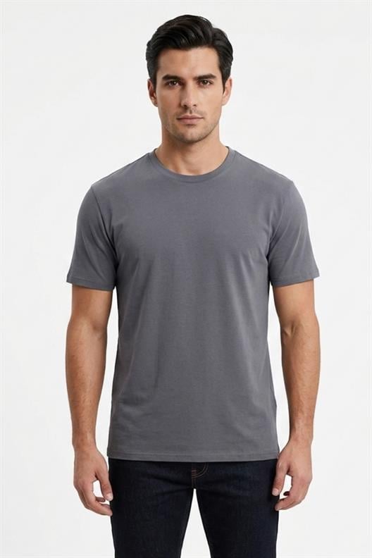FÜME Comfort Fit Bisiklet Yaka Basic T-Shirt