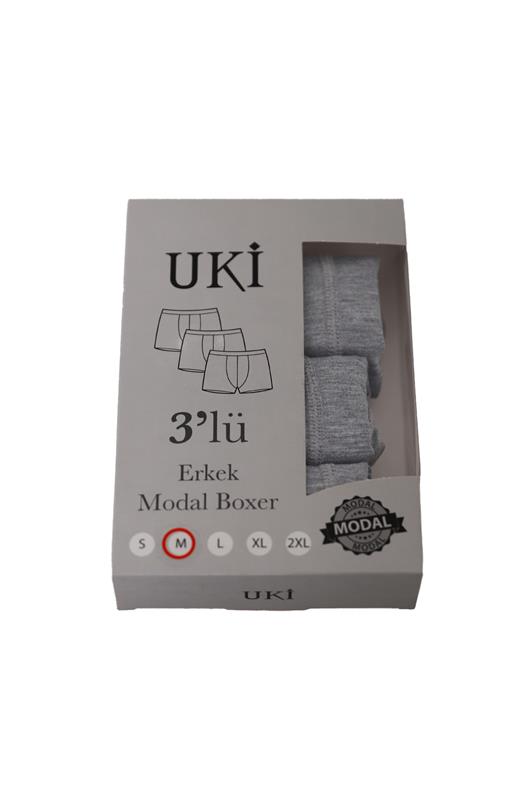 GRİ BOXER 3LÜ
