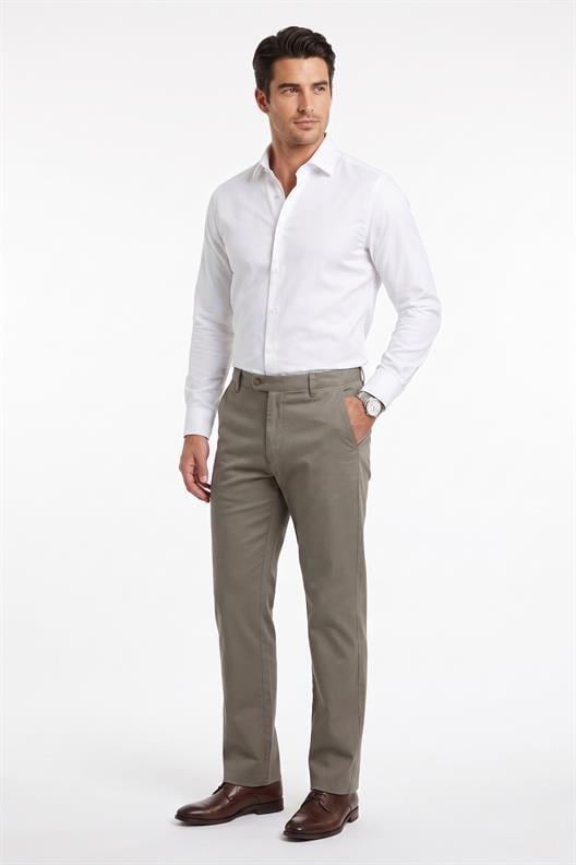 GRİ Comfort Fit Chino Pantolon