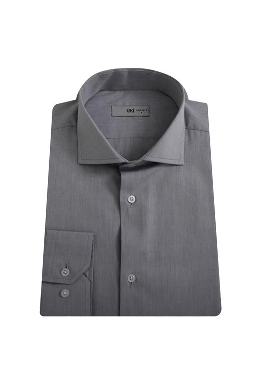 GRİ Comfort Fit Uzun Kol Gömlek