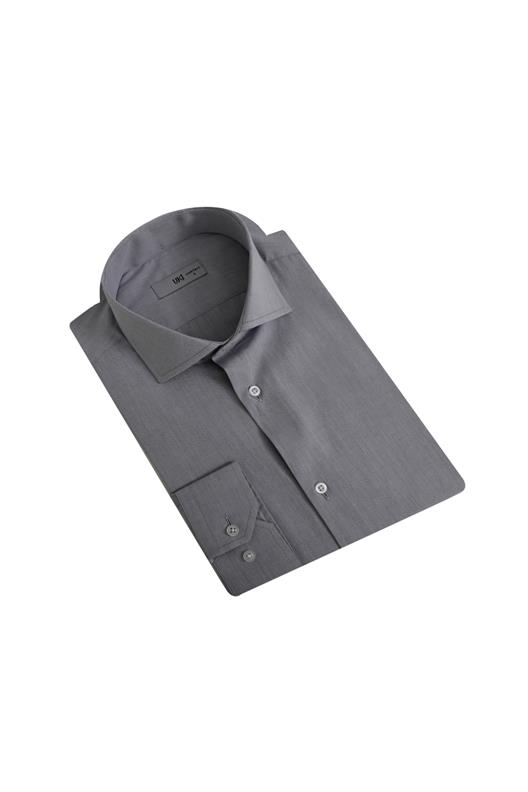 GRİ Comfort Fit Uzun Kol Gömlek