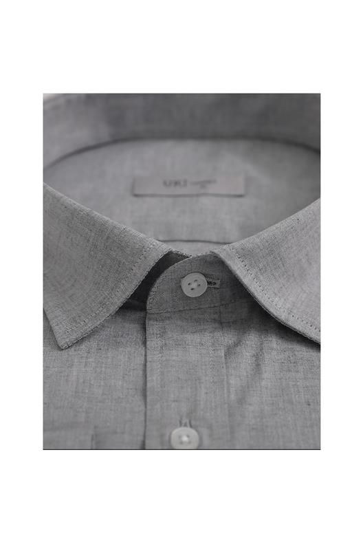 GRİ Comfort Fit Uzun Kol Gömlek