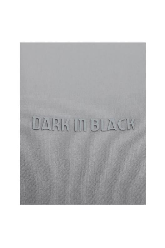 GRİ Dark In Black Modal Bisiklet Yaka T-shirt