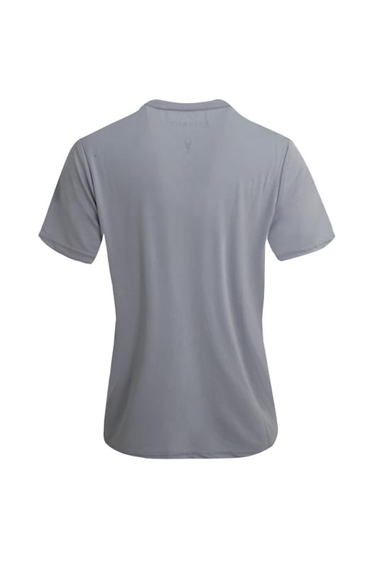GRİ Dark In Black Modal Bisiklet Yaka T-shirt
