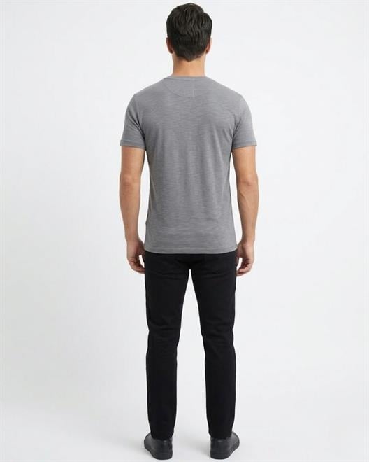 GRİ Modal Bisiklet Yaka T-shirt