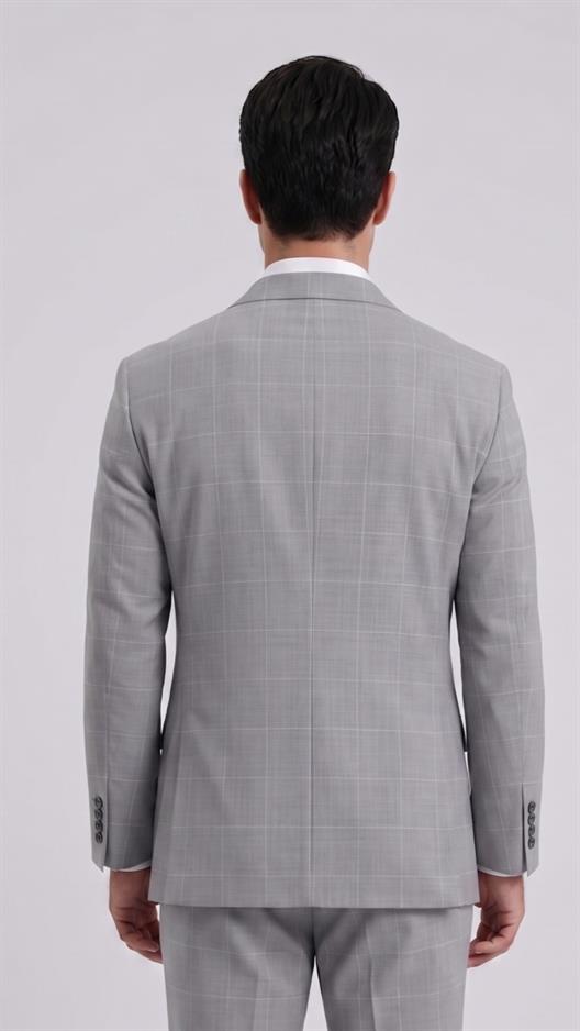 GRİ Mono Yaka Klasik Ceket