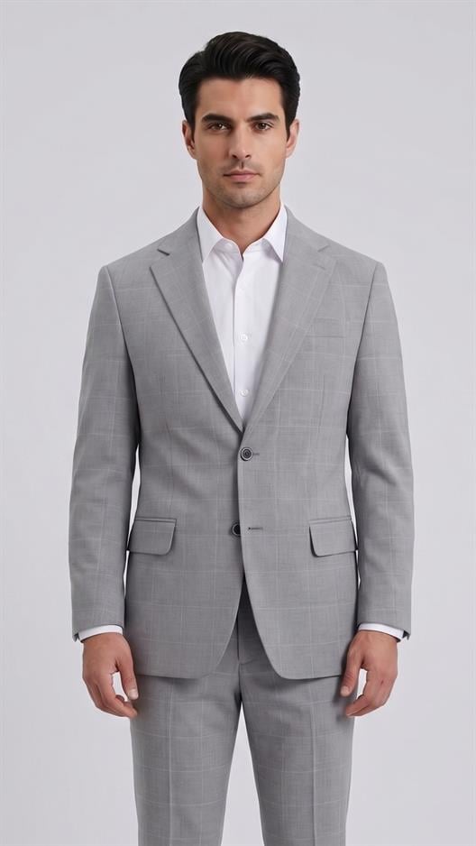 GRİ Mono Yaka Klasik Ceket