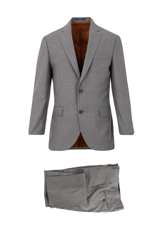 GRİ Mono Yaka Klasik Takım Elbise