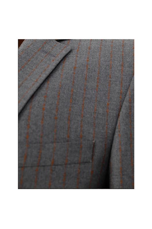 GRİ Mono Yaka Klasik Takım Elbise